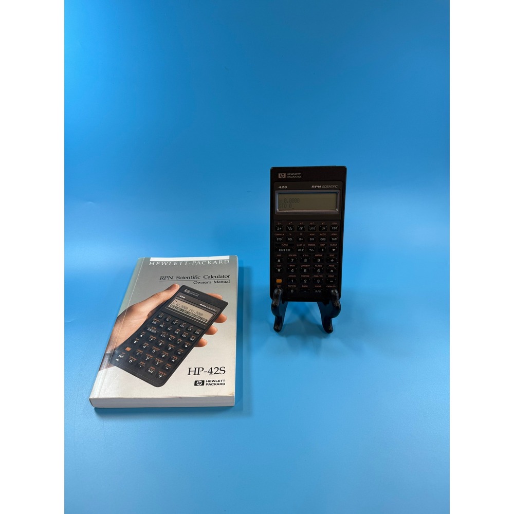HP 42S RPN Scientific Calculator Vintage — Used — Dark LCD — w/ Manual